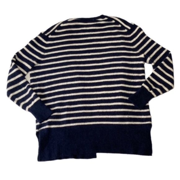 Madewell Navy White Stripe Wool Alpaca Blend Cardigan Medium - Picture 4 of 6